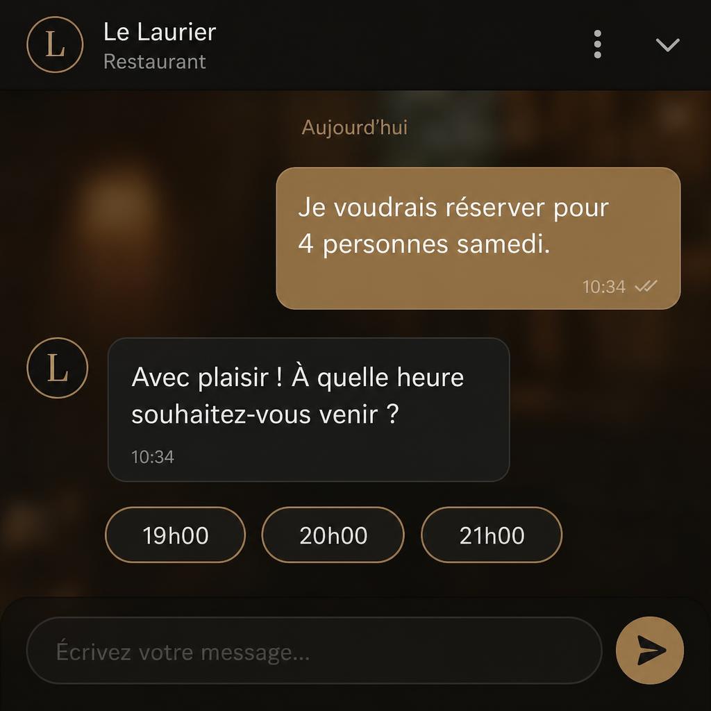Chatbot restaurant — réservations