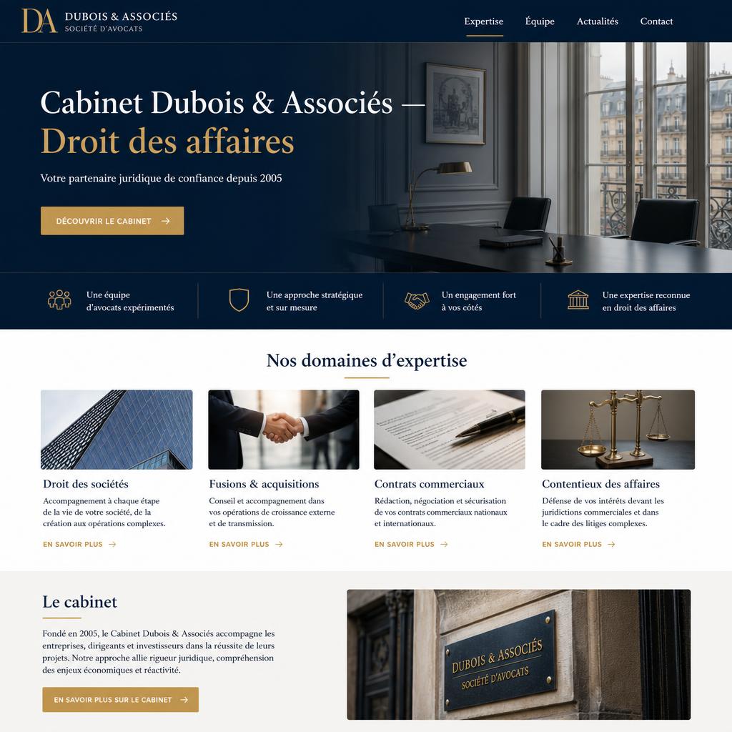 Cabinet Dubois & Associés — refonte cabinet juridique